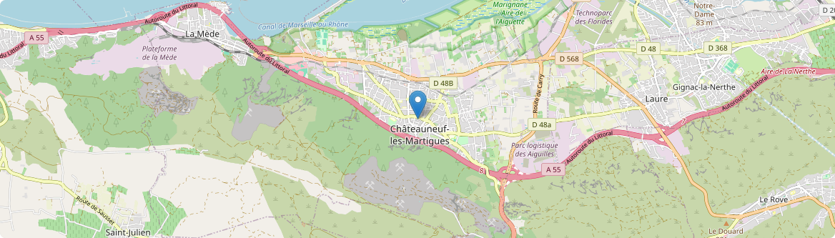 Châteauneuf-les-Martigues - Carte