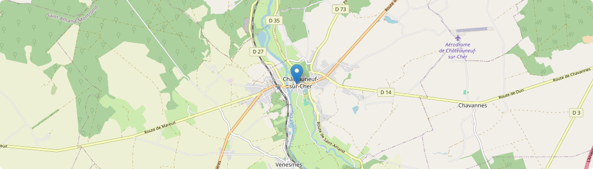 Châteauneuf-sur-Cher - Carte
