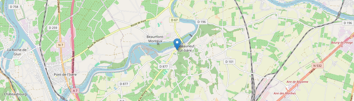 Châteauneuf-sur-Isère - Carte