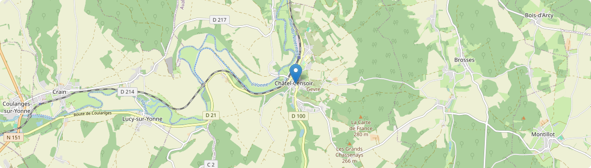 Châtel-Censoir - Carte
