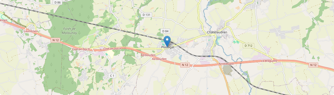 Châtelaudren-Plouagat - Carte