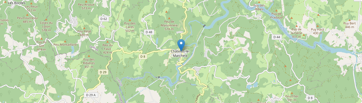 Châtelus-le-Marcheix - Carte