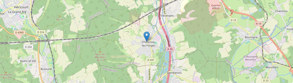 Châtenois-les-Forges - Carte