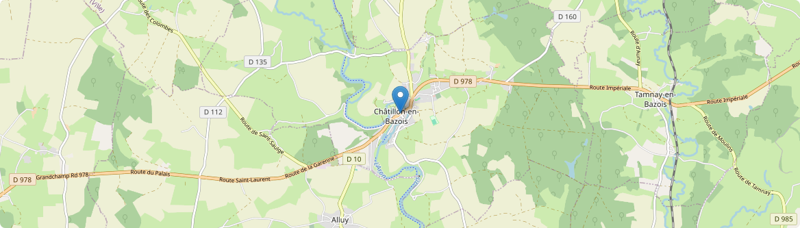 Châtillon-en-Bazois - Carte