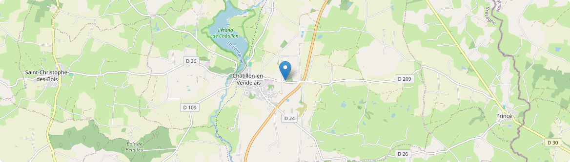 Châtillon-en-Vendelais - Carte