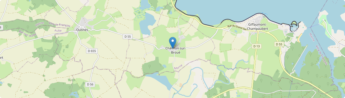 Châtillon-sur-Broué - Carte