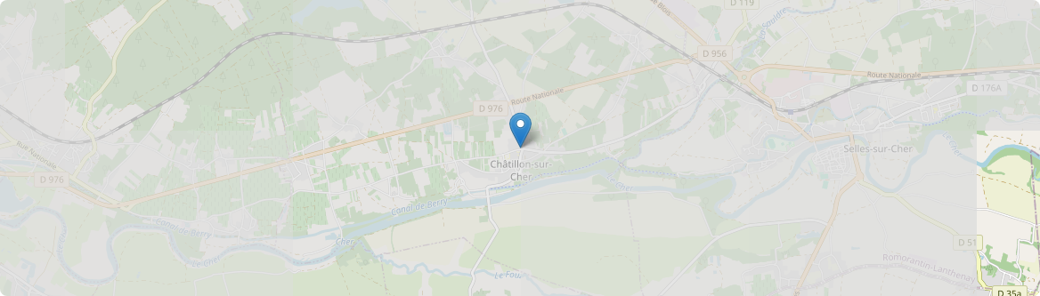 Châtillon-sur-Cher - Carte