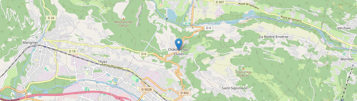 Châtillon-sur-Cluses - Carte