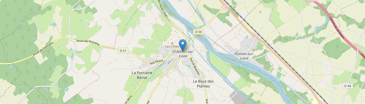 Châtillon-sur-Loire - Carte