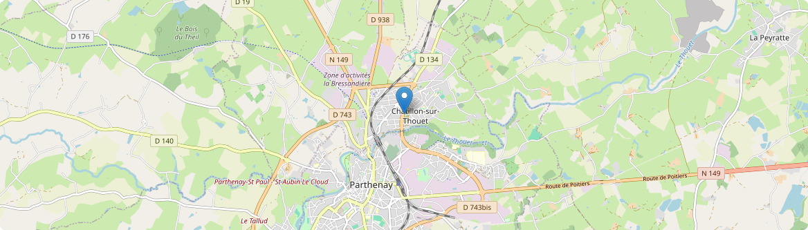 Châtillon-sur-Thouet - Carte
