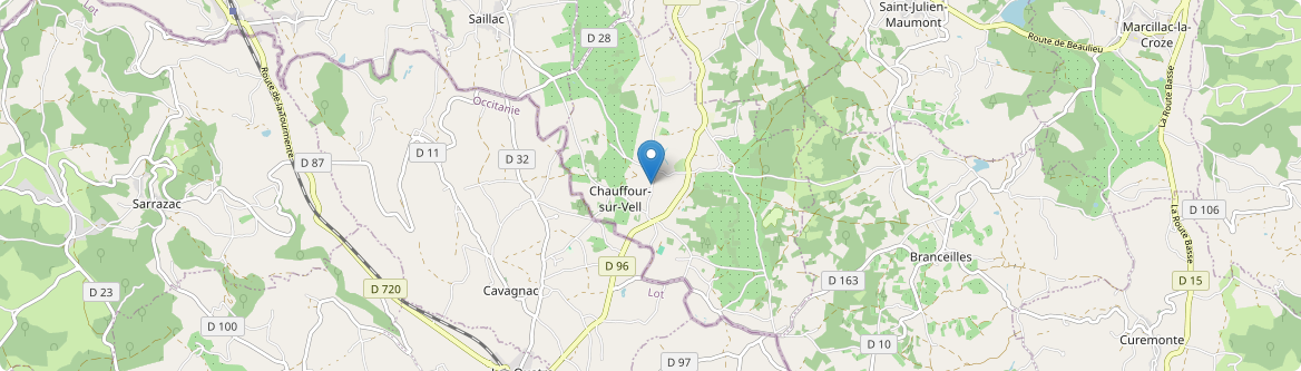 Chauffour-sur-Vell - Carte