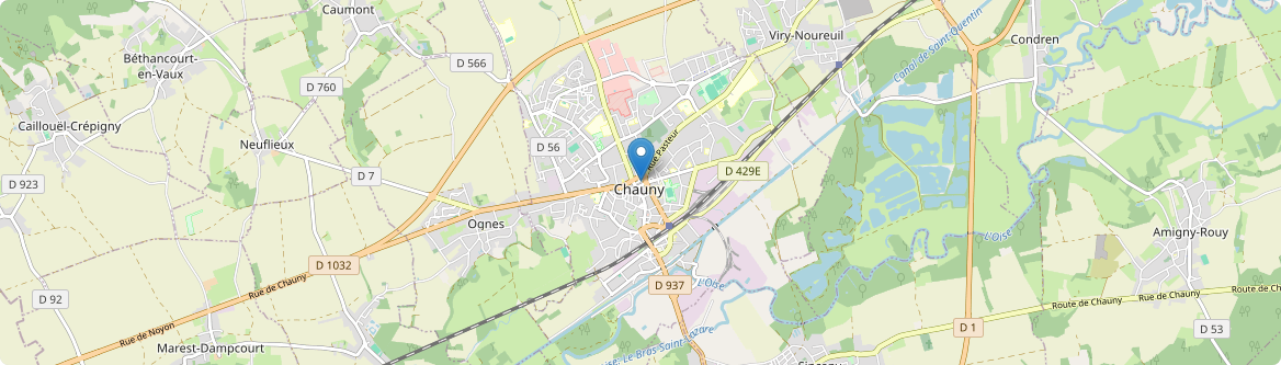 Chauny - Carte