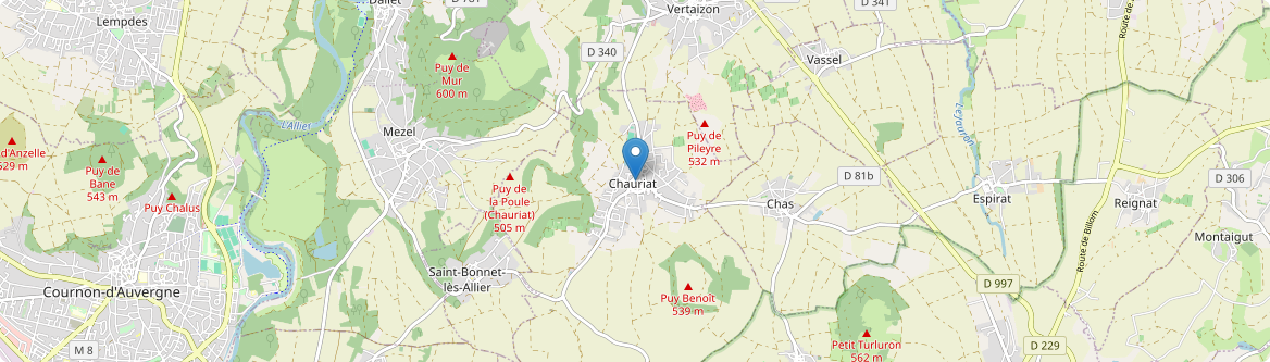Chauriat - Carte
