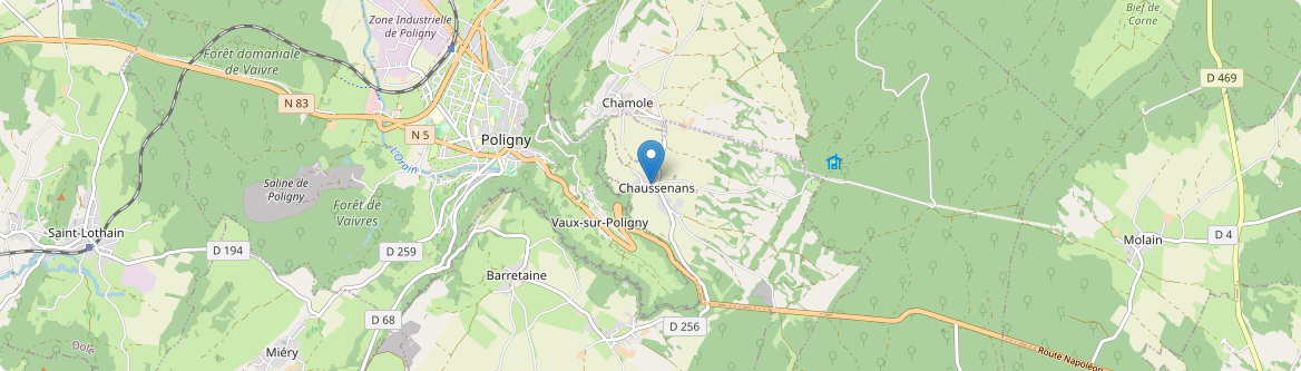 Chaussenans - Carte