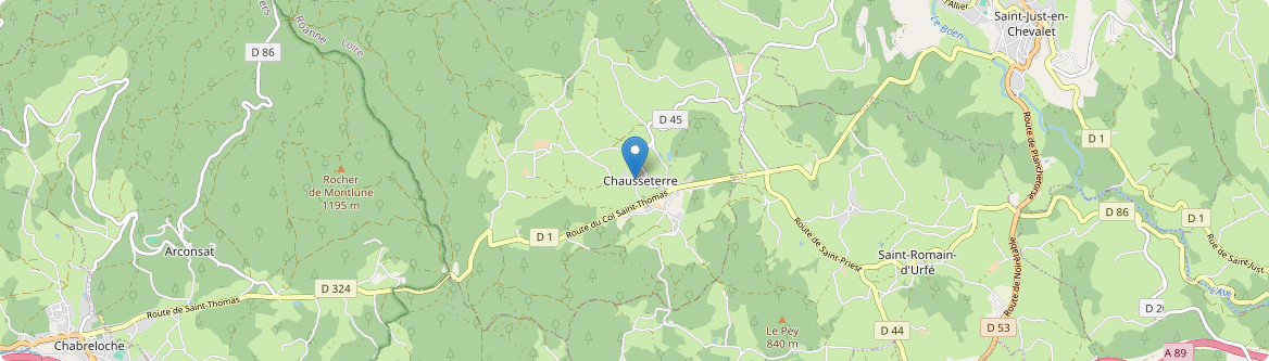 Chausseterre - Carte