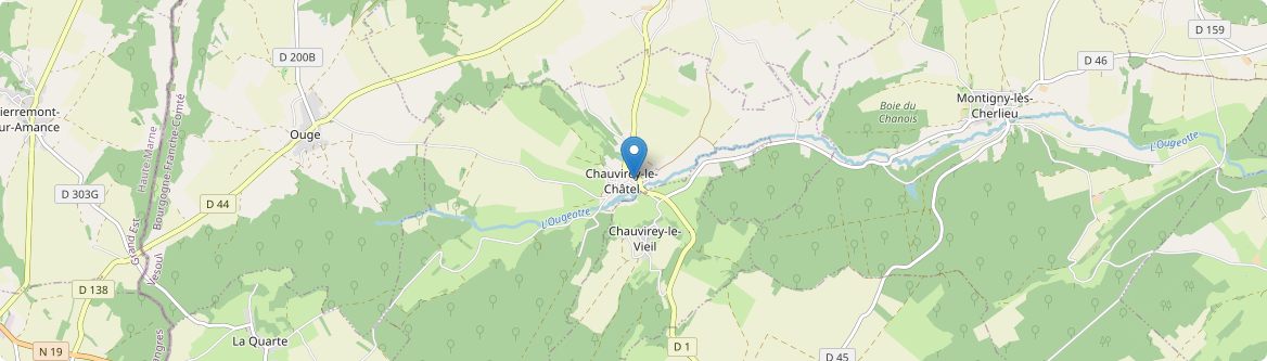 Chauvirey-le-Châtel - Carte