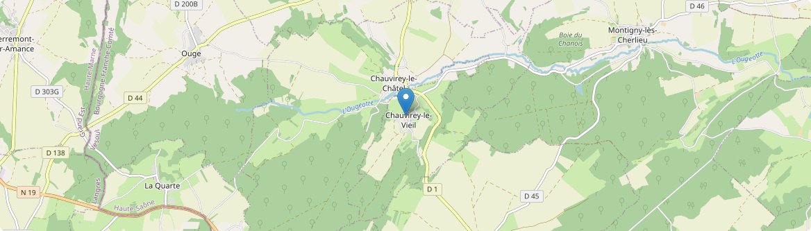 Chauvirey-le-Vieil - Carte