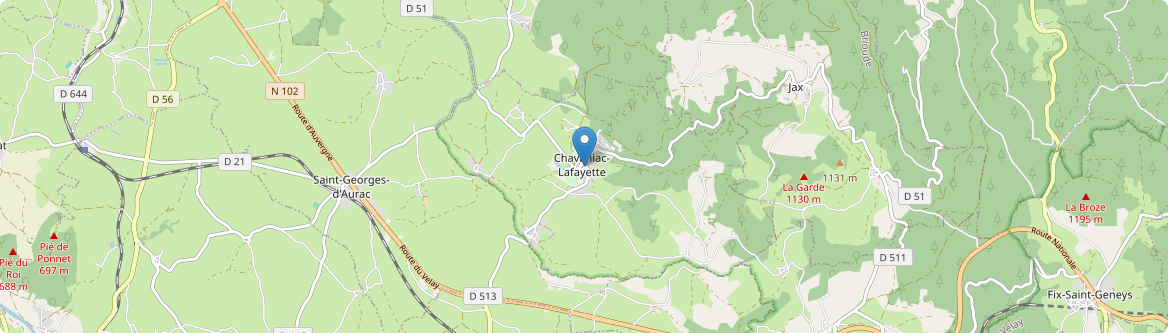 Chavaniac-Lafayette - Carte