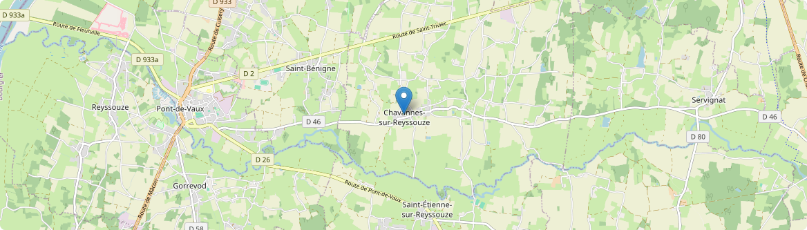 Chavannes-sur-Reyssouze - Carte