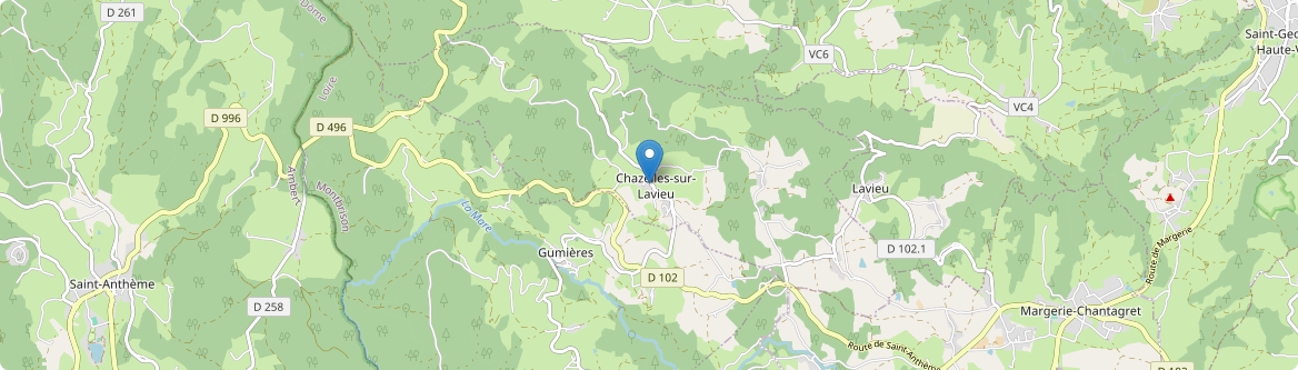 Chazelles-sur-Lavieu - Carte
