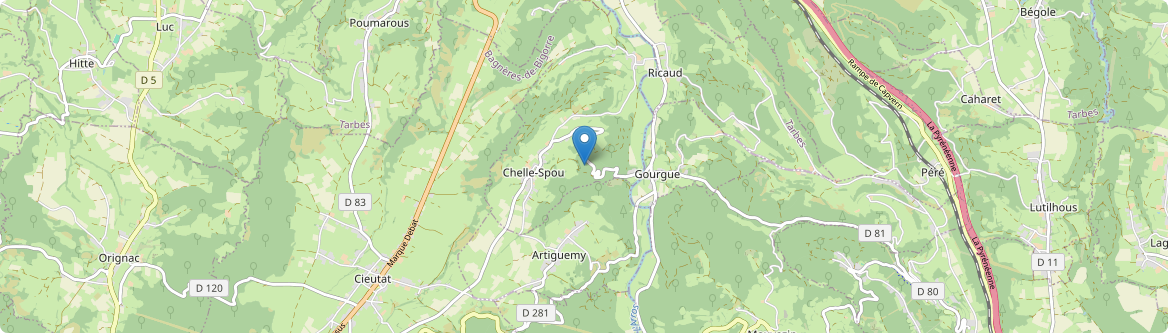 Chelle-Spou - Carte