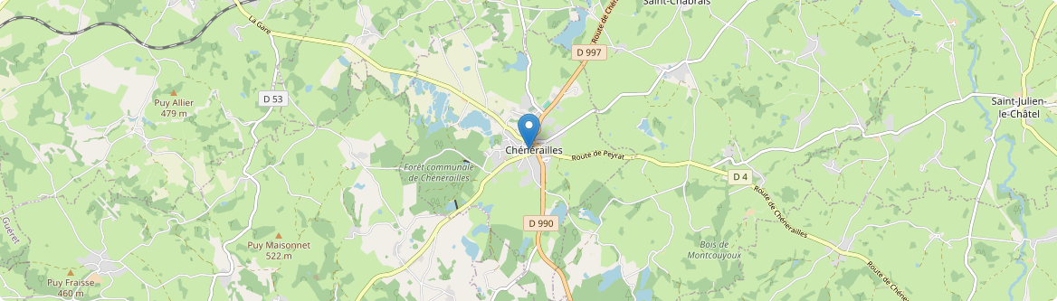 Chénérailles - Carte