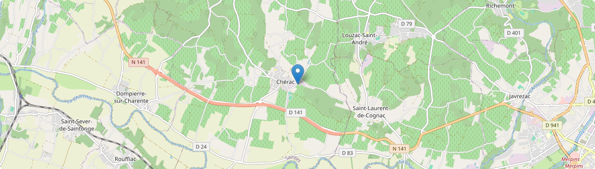 Chérac - Carte