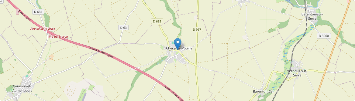 Chéry-lès-Pouilly - Carte