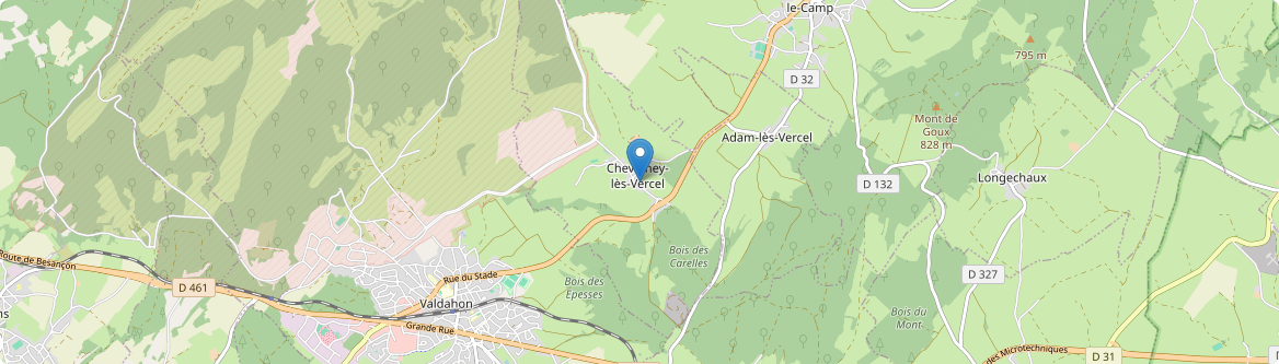 Chevigney-lès-Vercel - Carte