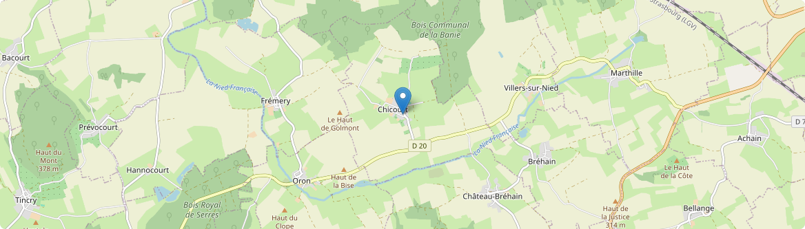 Chicourt - Carte