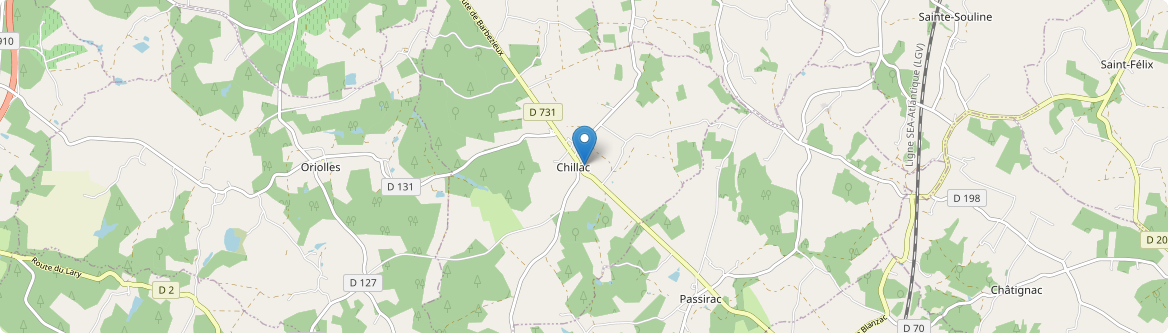 Chillac - Carte