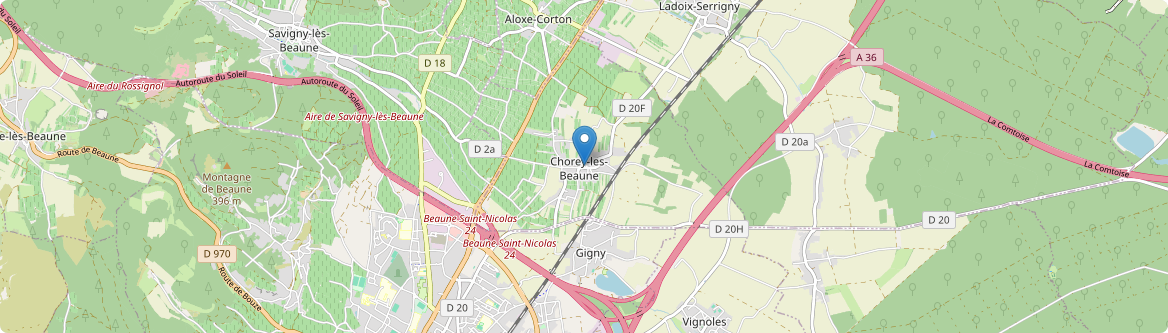 Chorey-les-Beaune - Carte