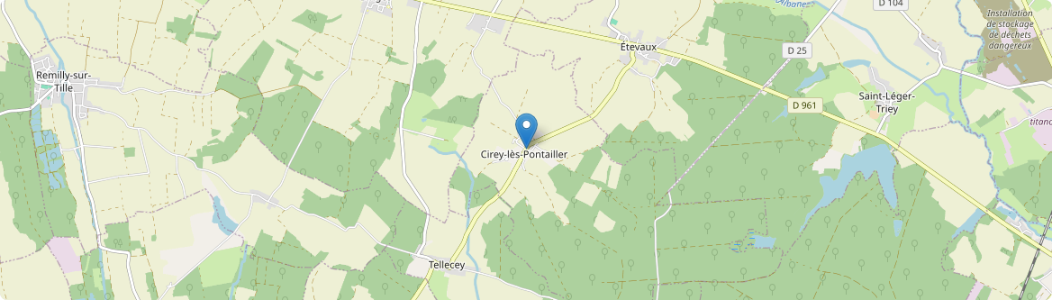 Cirey-lès-Pontailler - Carte