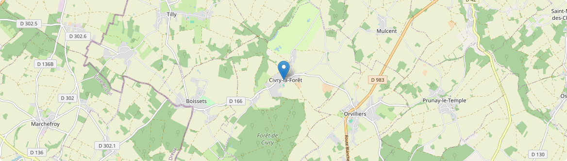 Civry-la-Forêt - Carte