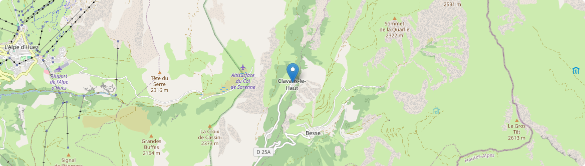 Clavans-en-Haut-Oisans - Carte