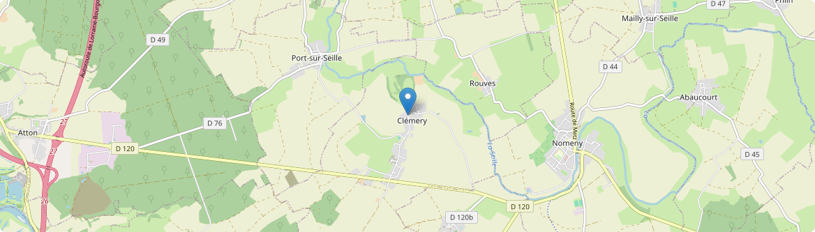 Clémery - Carte