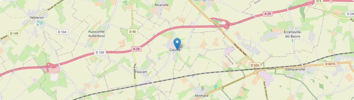 Cléville - Carte