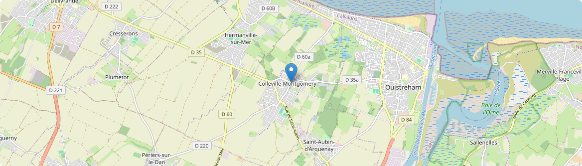 Colleville-Montgomery - Carte