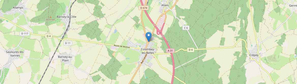 Colombey-les-Belles - Carte