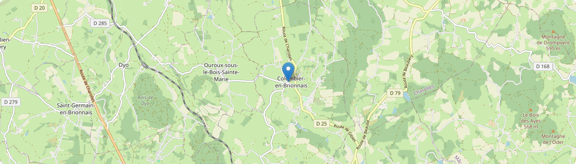 Colombier-en-Brionnais - Carte