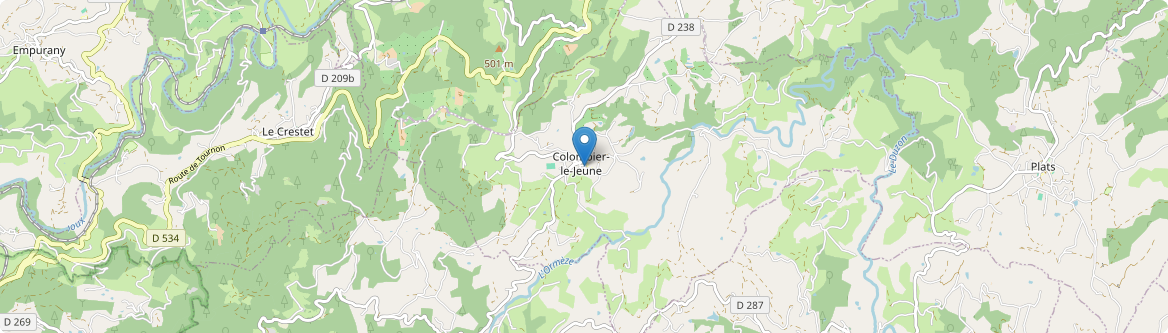 Colombier-le-Jeune - Carte