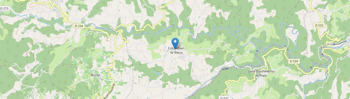 Colombier-le-Vieux - Carte