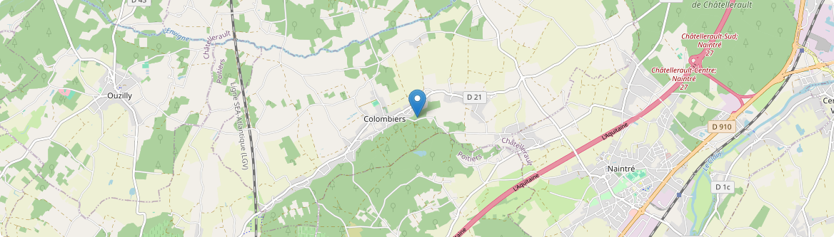 Colombiers - Carte