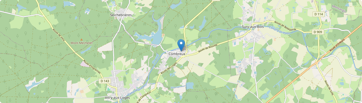 Combreux - Carte