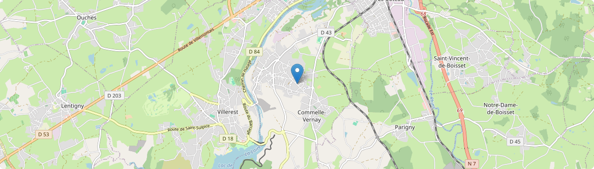 Commelle-Vernay - Carte