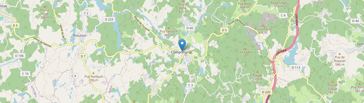 Compreignac - Carte