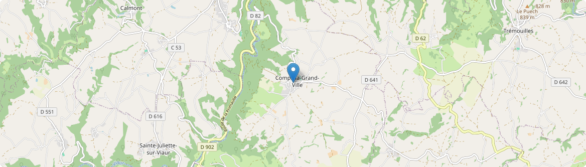Comps-la-Grand-Ville - Carte