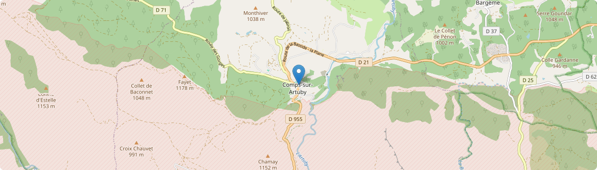 Comps-sur-Artuby - Carte