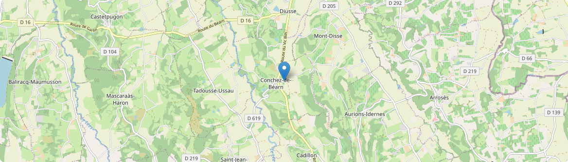 Conchez-de-Béarn - Carte