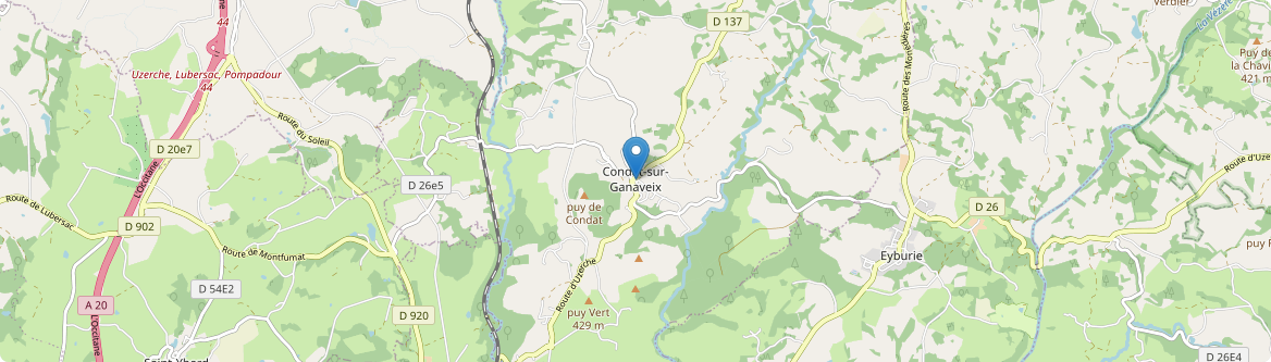 Condat-sur-Ganaveix - Carte
